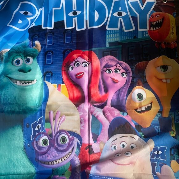Monsters University Birthday Party Backdrop - Picture 2 of 5